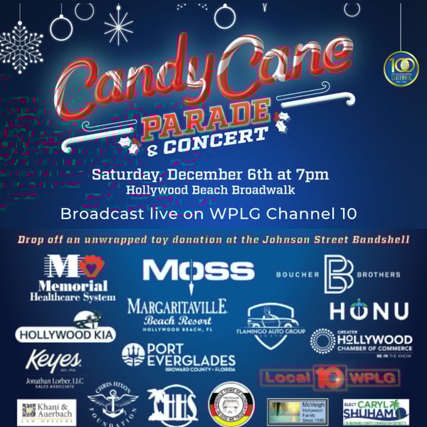 Candy Cane Parade and LIVE Concert on Hollywood Beach