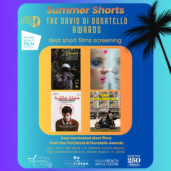 Summer shorts ~ DAVID DI DONATELLO AWARD (a.k.a. the Italian Oscars)
