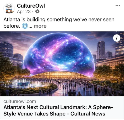 Community event announcement on CultureOwl