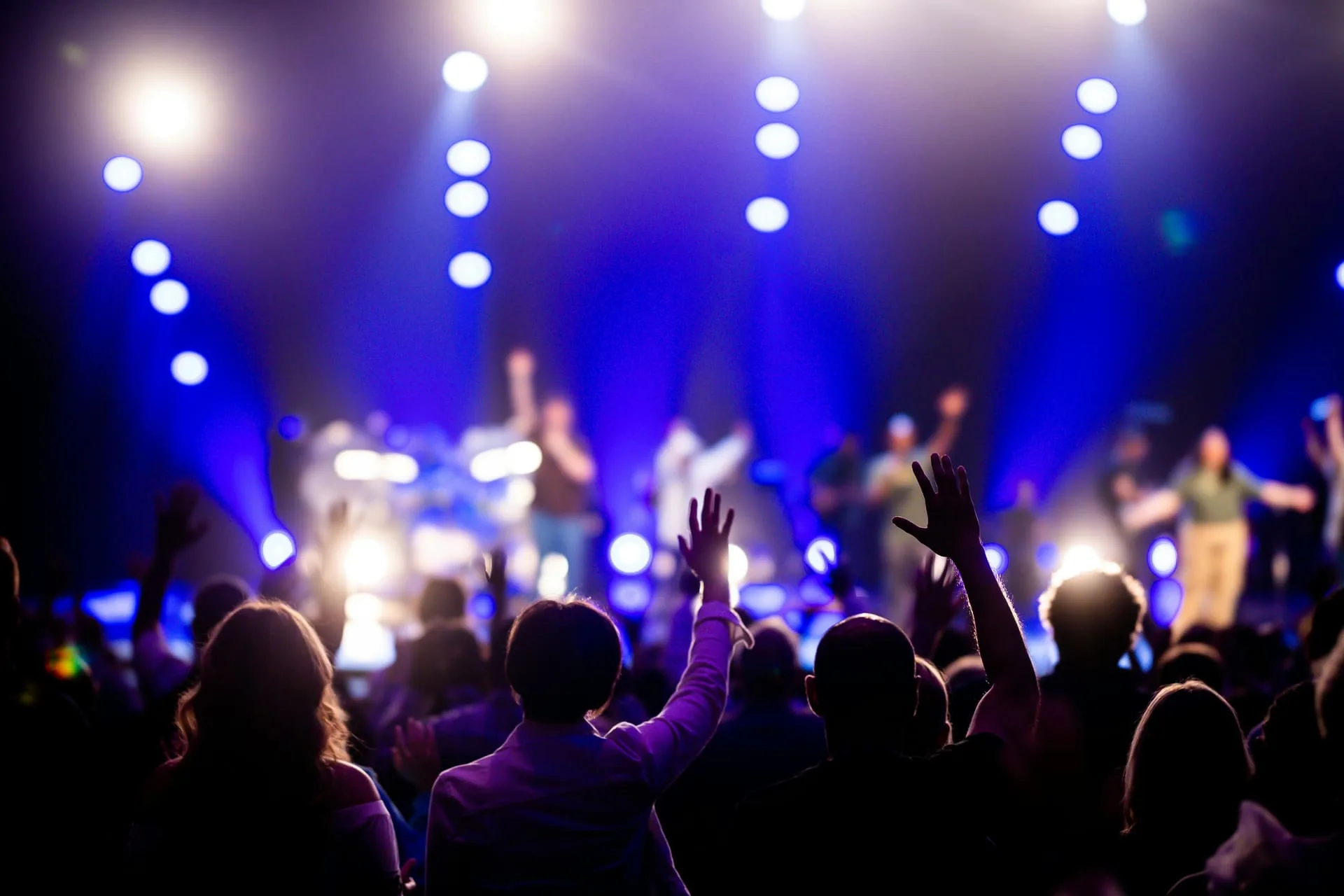 Audience celebrating at a live event