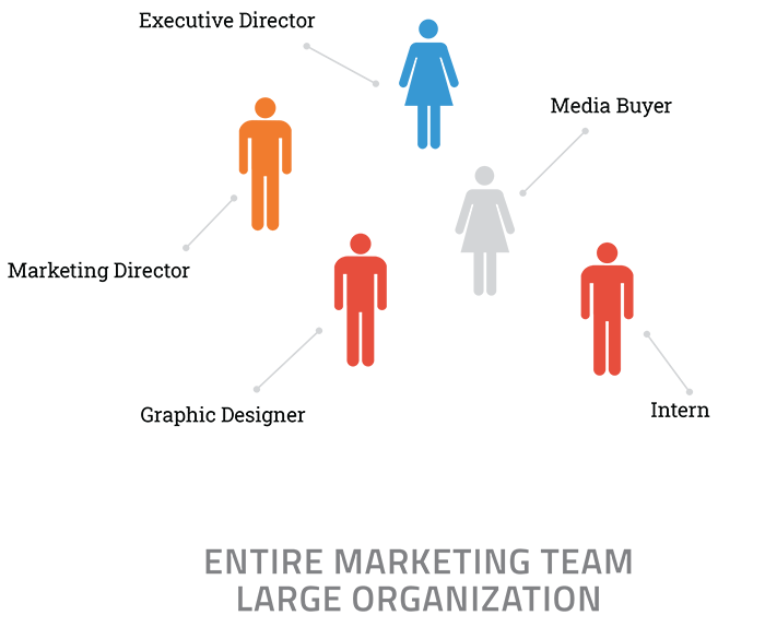 entire marketing team large organization