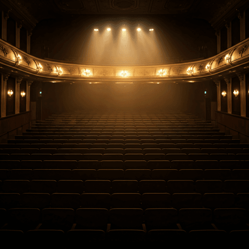 Historic theater interior with reserved seating