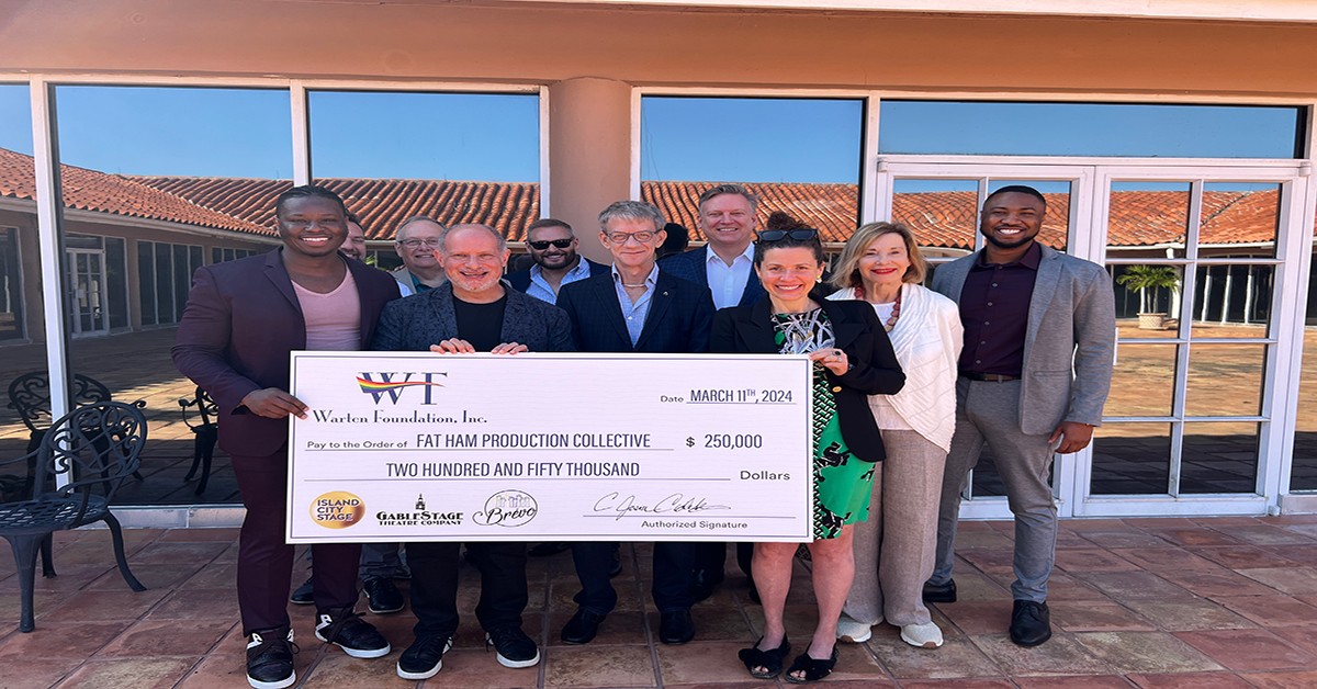 ISLAND CITY STAGE, GABLESTAGE AND BRÉVO THEATRE RECEIVE $250,000 WARTEN FOUNDATION GRANT TO PRODUCE PULITZER PRIZE-WINNING FAT HAM PLAY IN SOUTH FLORIDA