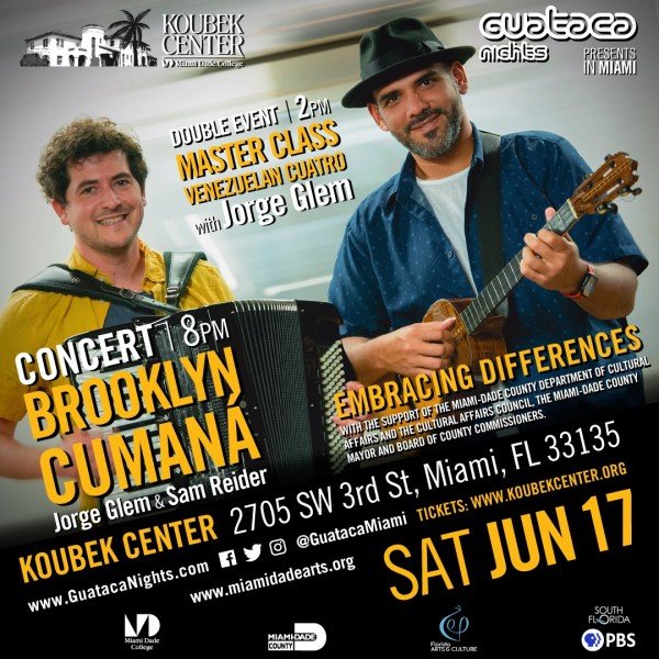 BROOKLYN CUMANÁ Concert by Jorge Glem & Sam Reider