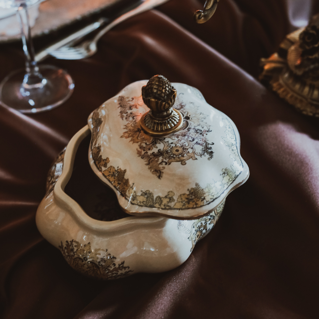 Ceramic Trinket Box with Metal Clay Decoration with Barbara Rivolta