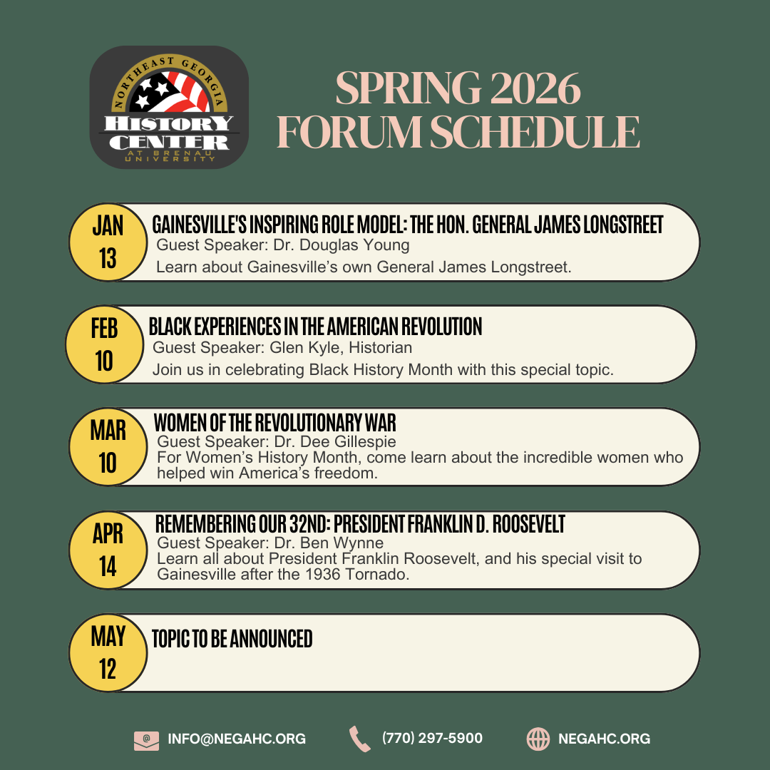 Spring 2026 Forum At NEGA History Center